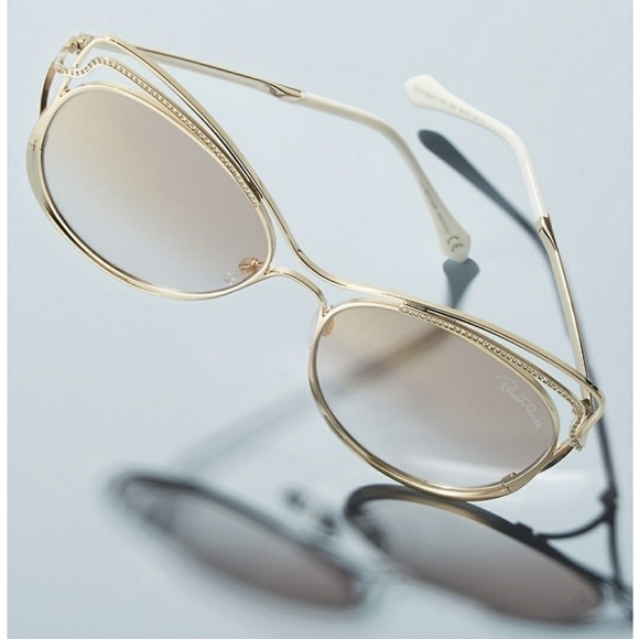 ?roberto Cavalli Cat Eye Sunglasses Gold NWT main image 4